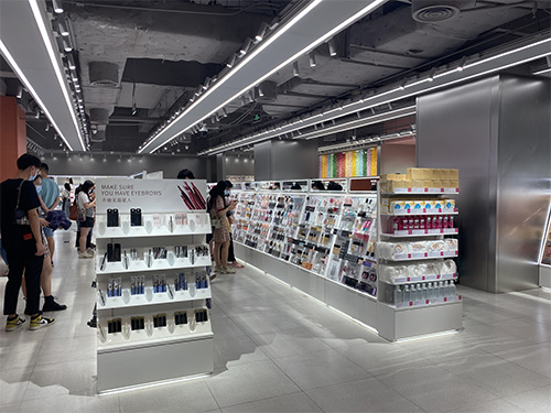 大唐展示彩妝系列貨架陳列架案例視頻展示