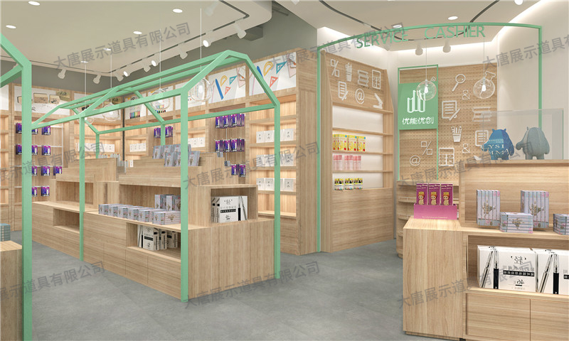 文體店貨架,文具店貨架,鋼木貨架