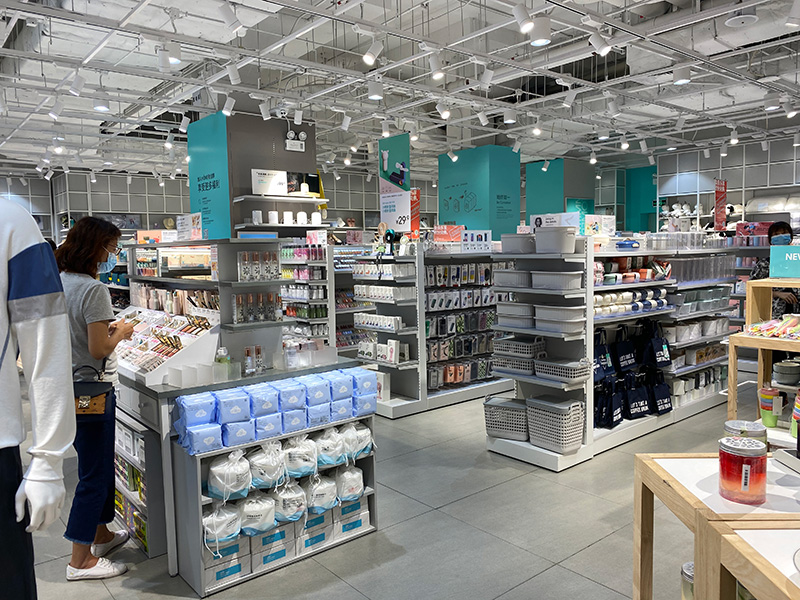 名創(chuàng)優(yōu)品貨架,優(yōu)品陳列架,諾米貨架,大唐陳列架