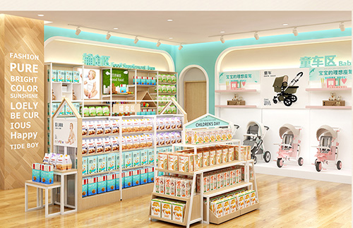 東莞母嬰孕嬰店貨架上的奶粉該如何陳列_廣州大唐展示